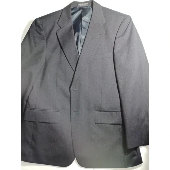 Men's Jeffrey Banks Couture Dark Blue‎ Pinstripe Suit , Size 40 Small - Picture 2 of 8